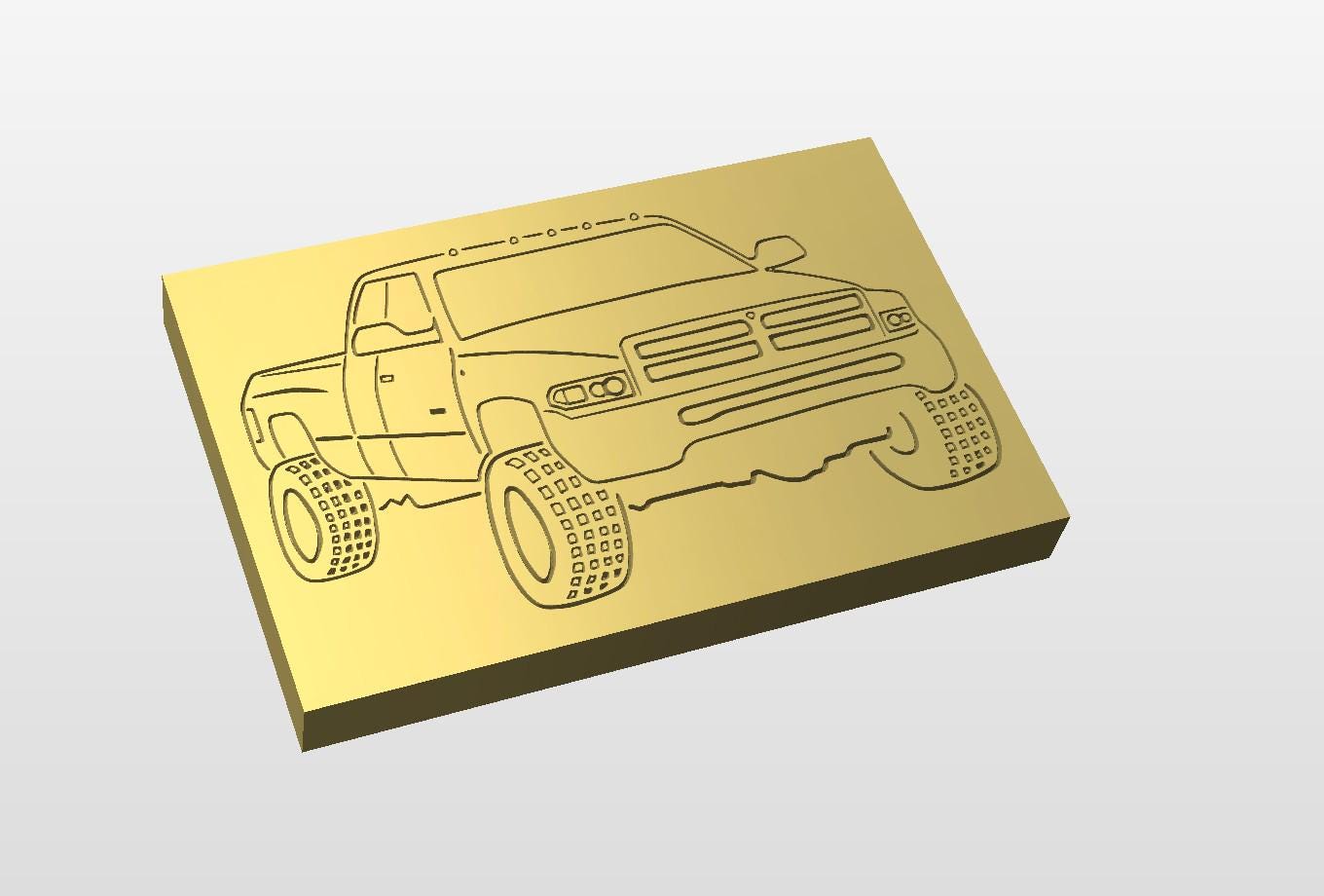 Digital files for a ram truck inlay cutting board with design plan already created