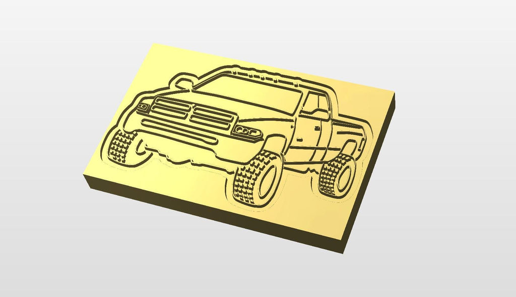 Digital files for a ram truck inlay cutting board with design plan already created