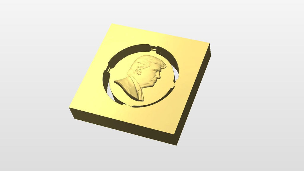 Donald Trump Gift Box gcode  File | Woodworking Keepsake Box CRV |for Vectric software