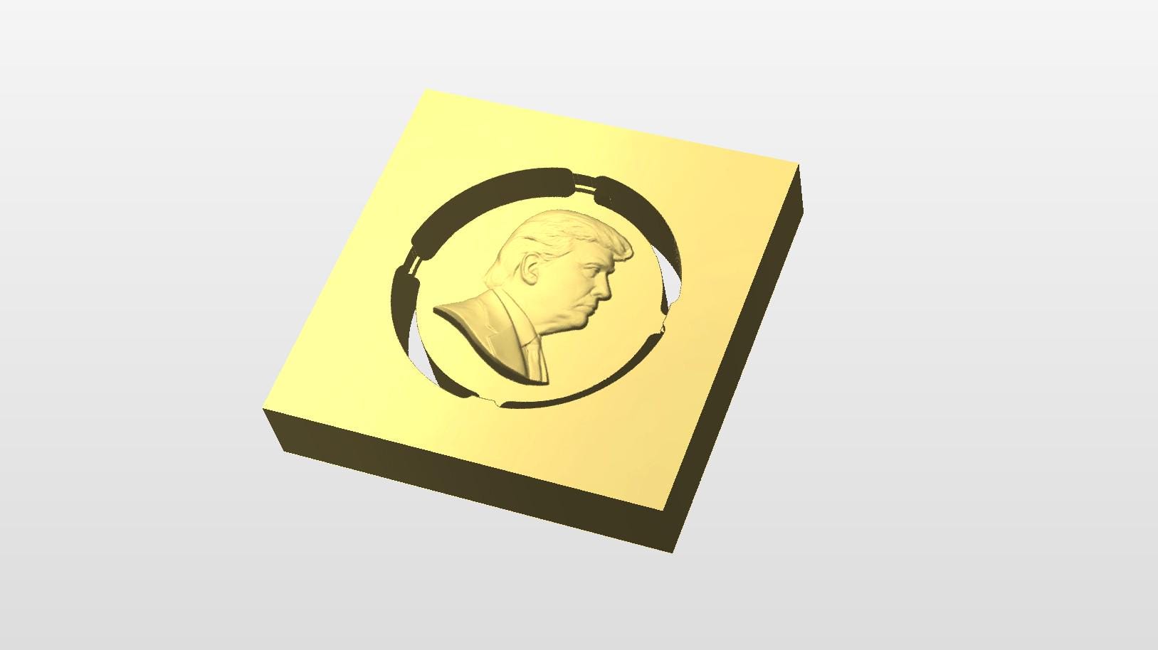 Donald Trump Gift Box gcode  File | Woodworking Keepsake Box CRV |for Vectric software