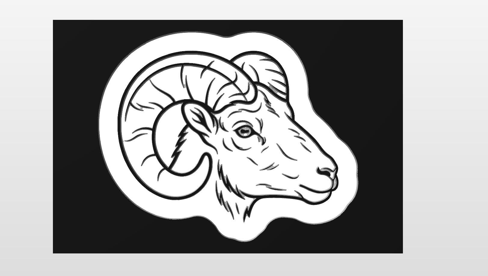 Bighorn Sheep Inlay CNC File for Cutting Board | VCarve Optimized Toolpaths