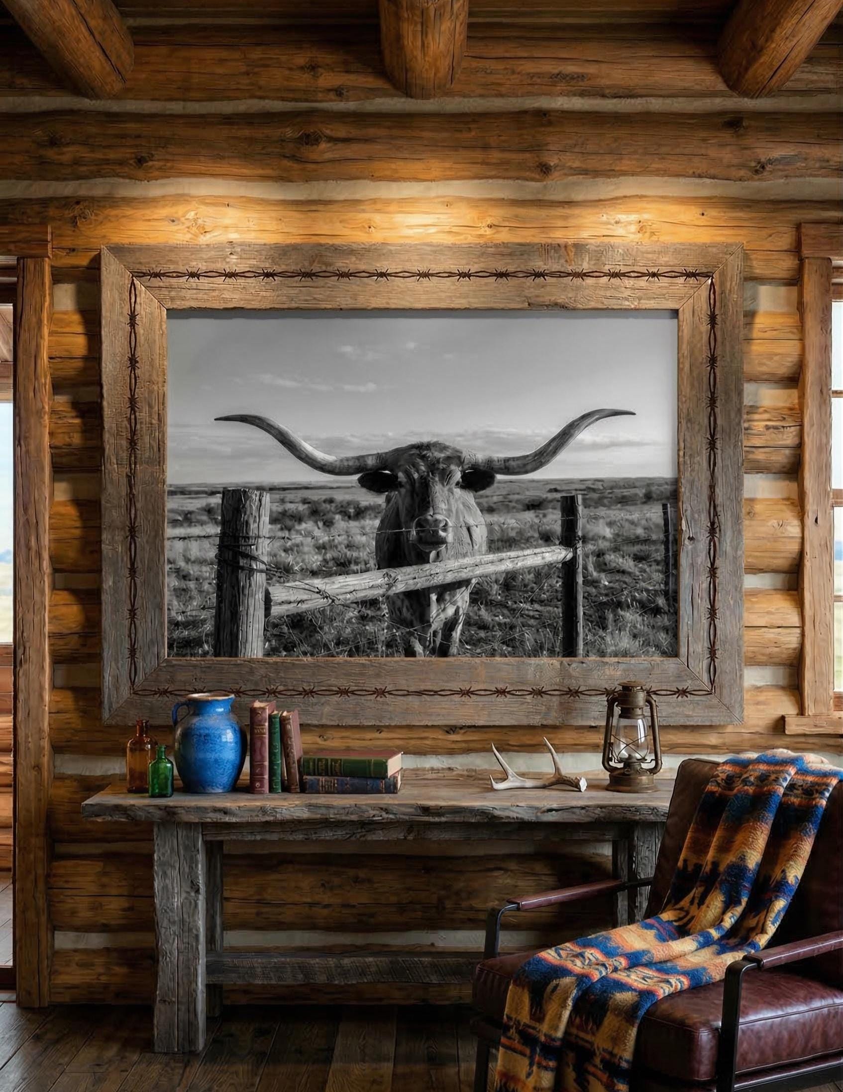 Laser files for a longhorn cow