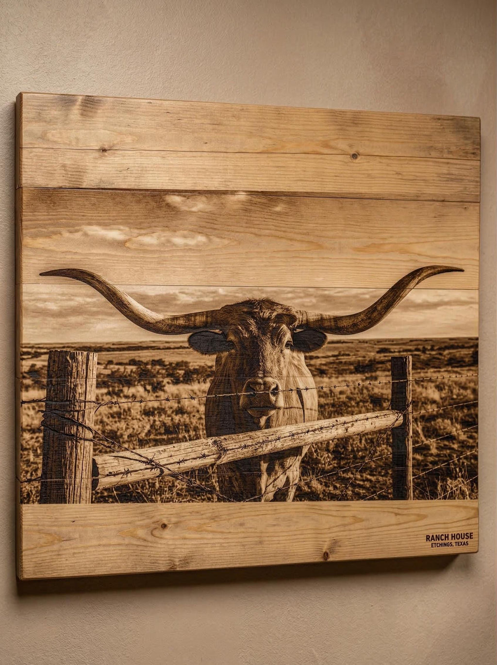 Laser files for a longhorn cow