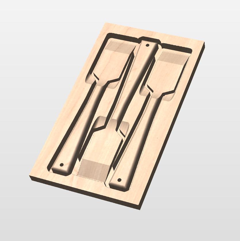 Kitchen utensil Gcode files for dessert bar chisel-CNC PROJECT