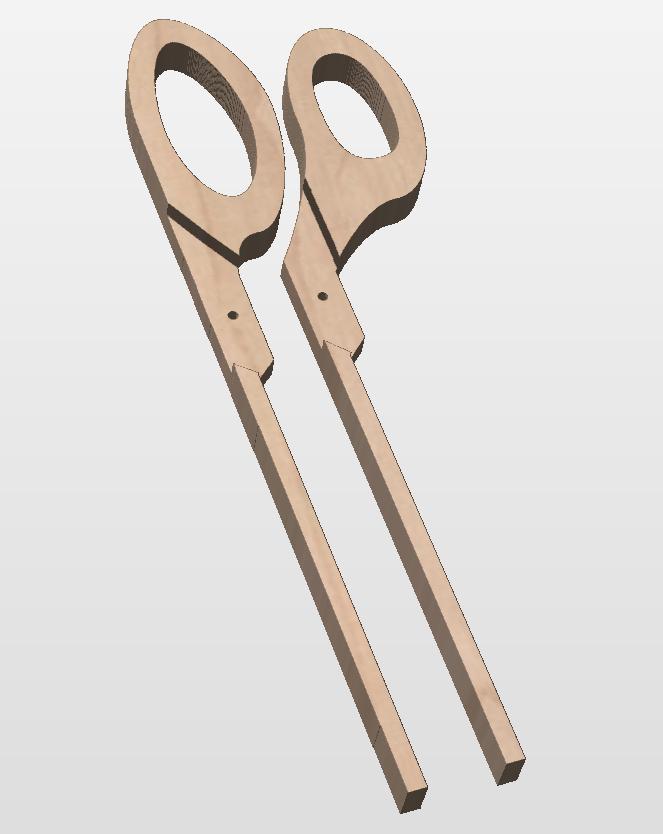 CNC gcode files for a salad tongs