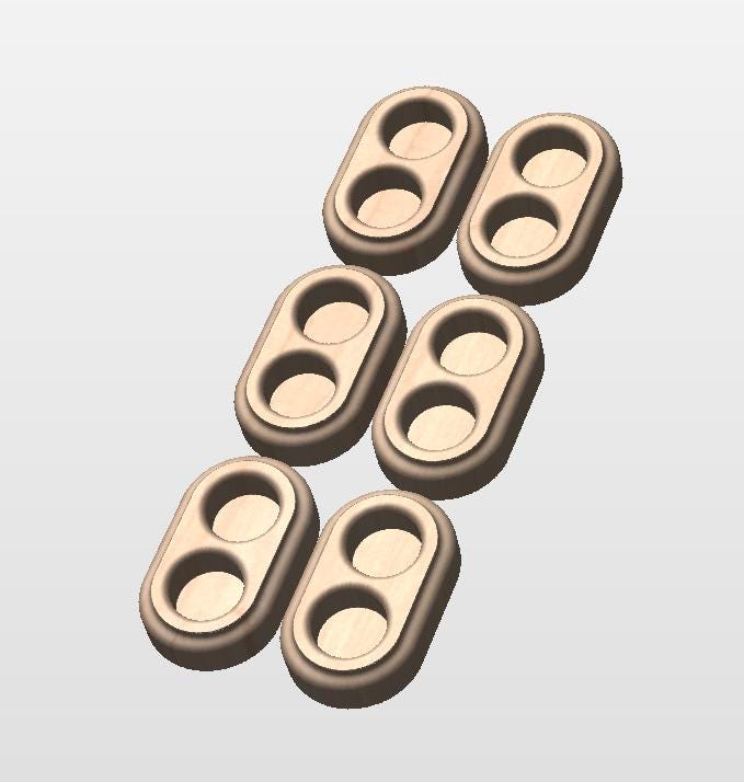 CNC project gcode files for salt and pepper trays Vectric CRV.
