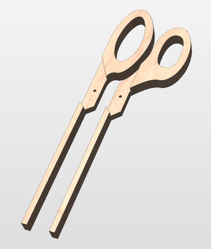 CNC gcode files for a salad tongs
