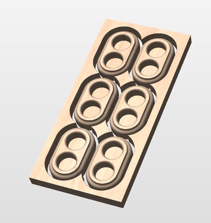 CNC project gcode files for salt and pepper trays Vectric CRV.