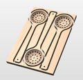 CNC File Vectric CRV: Nested Artisan Skimmer Spoon Set for VCarve & Aspire