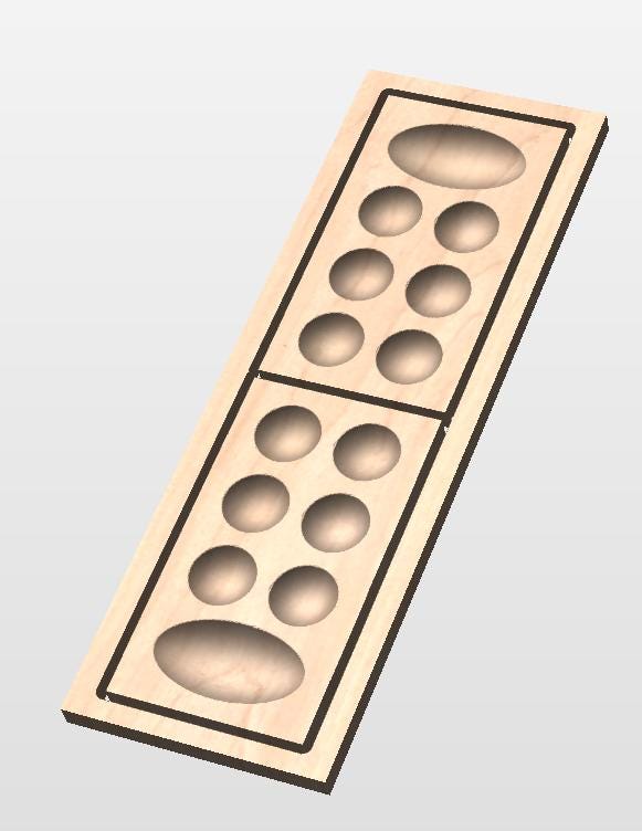 Mancala Games CNC Files Vcarve and Aspire CRV.