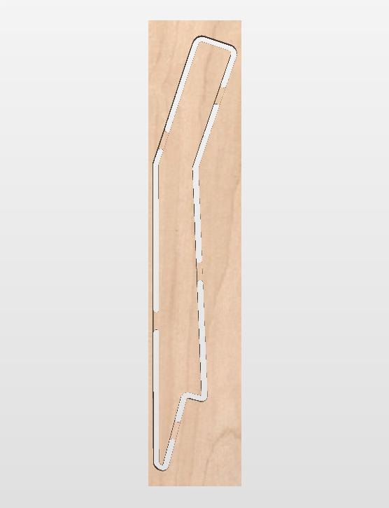 CNC files for a table saw safety stick (svg. dxf. Vectric crv.)