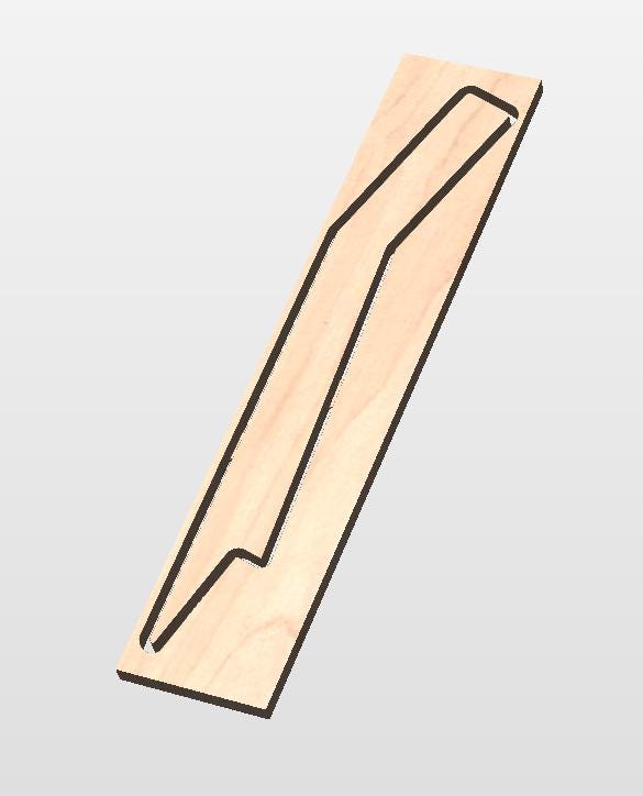 CNC files for a table saw safety stick (svg. dxf. Vectric crv.)