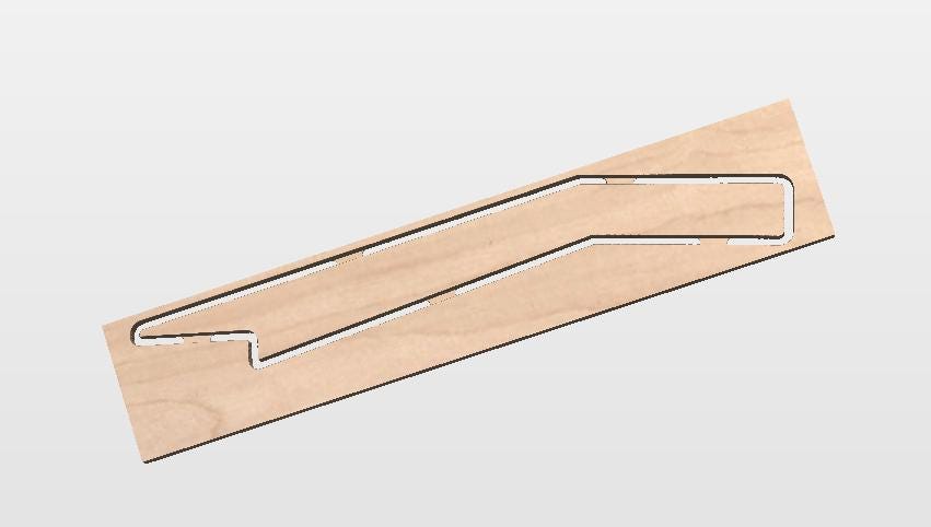 CNC files for a table saw safety stick (svg. dxf. Vectric crv.)